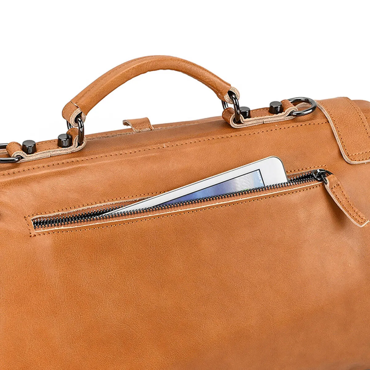 Top Quality Travel Genuine Leather Duffle Bag - Image 19