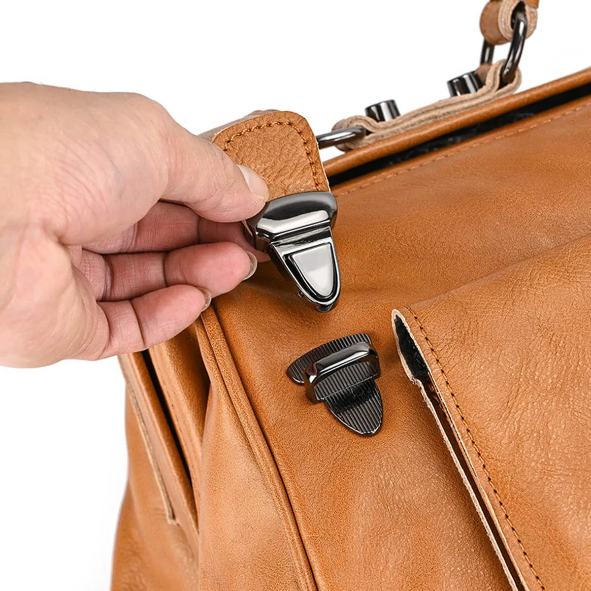 Top Quality Travel Genuine Leather Duffle Bag - Image 21