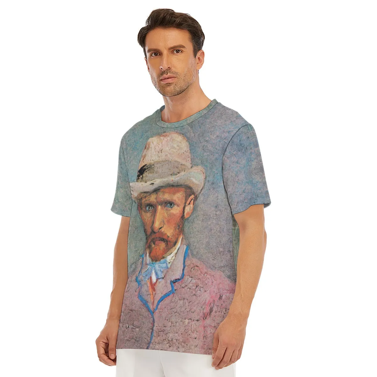 Van Gogh Self-Portrait with a Gray Straw Hat 1887 T-Shirt - Image 6