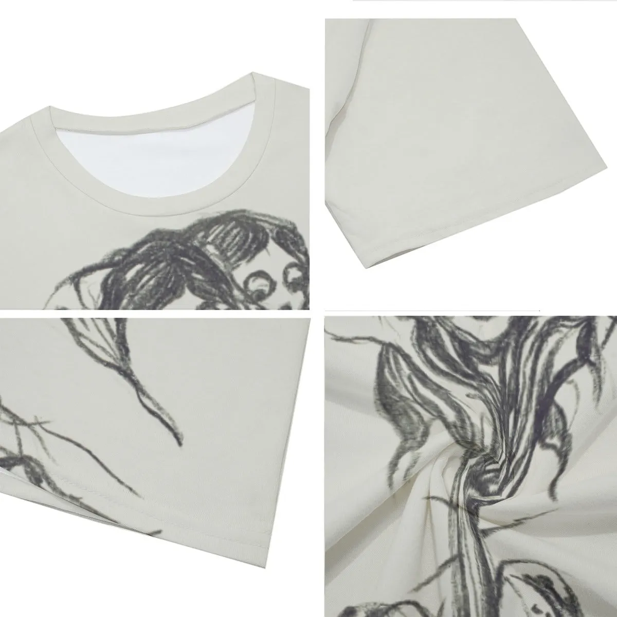 Vignette Amaryllis by Edvard Munch T-Shirt - Image 3