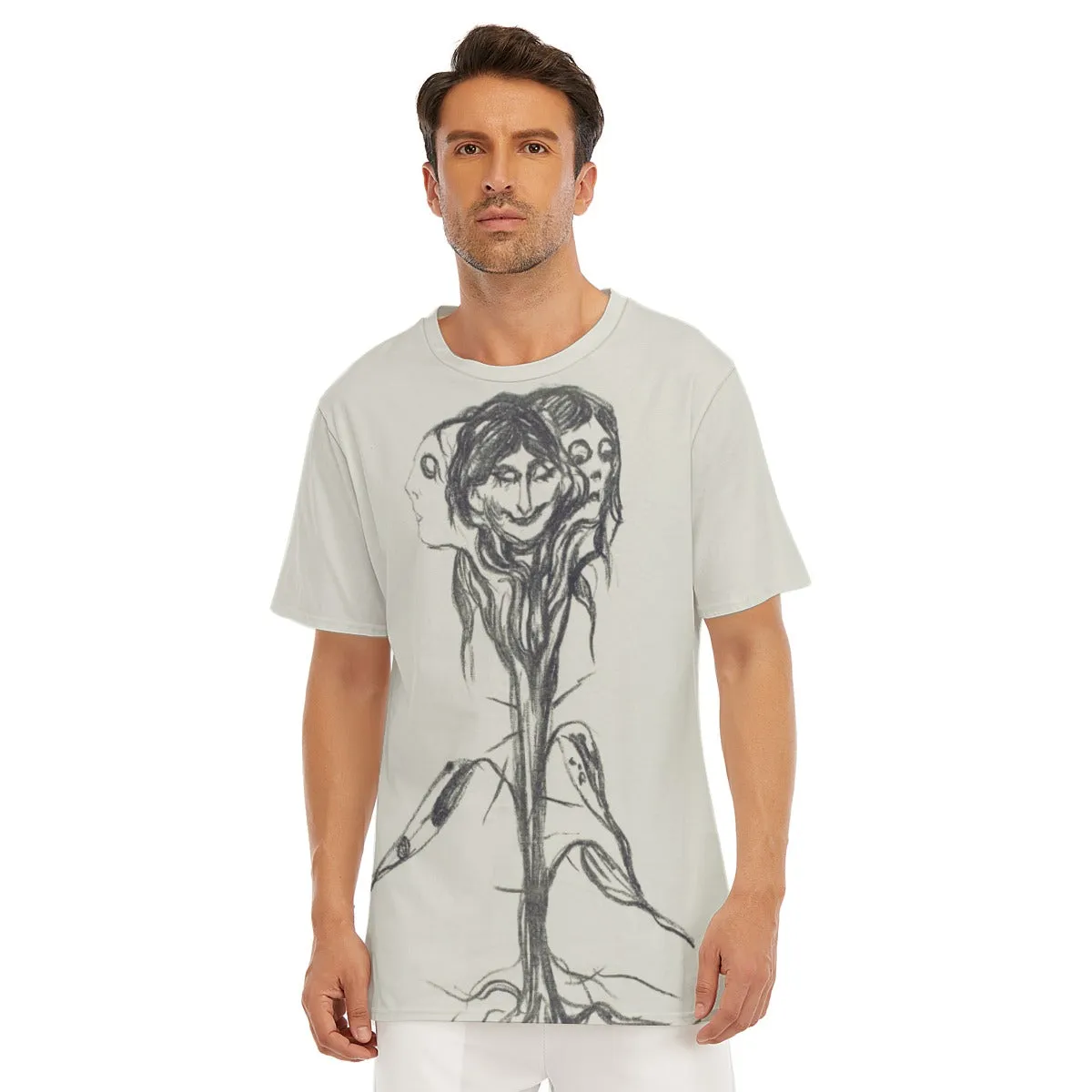 Vignette Amaryllis by Edvard Munch T-Shirt - Image 4