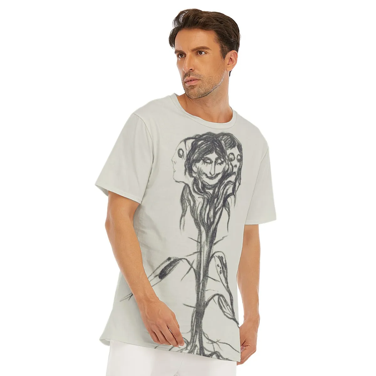 Vignette Amaryllis by Edvard Munch T-Shirt - Image 5