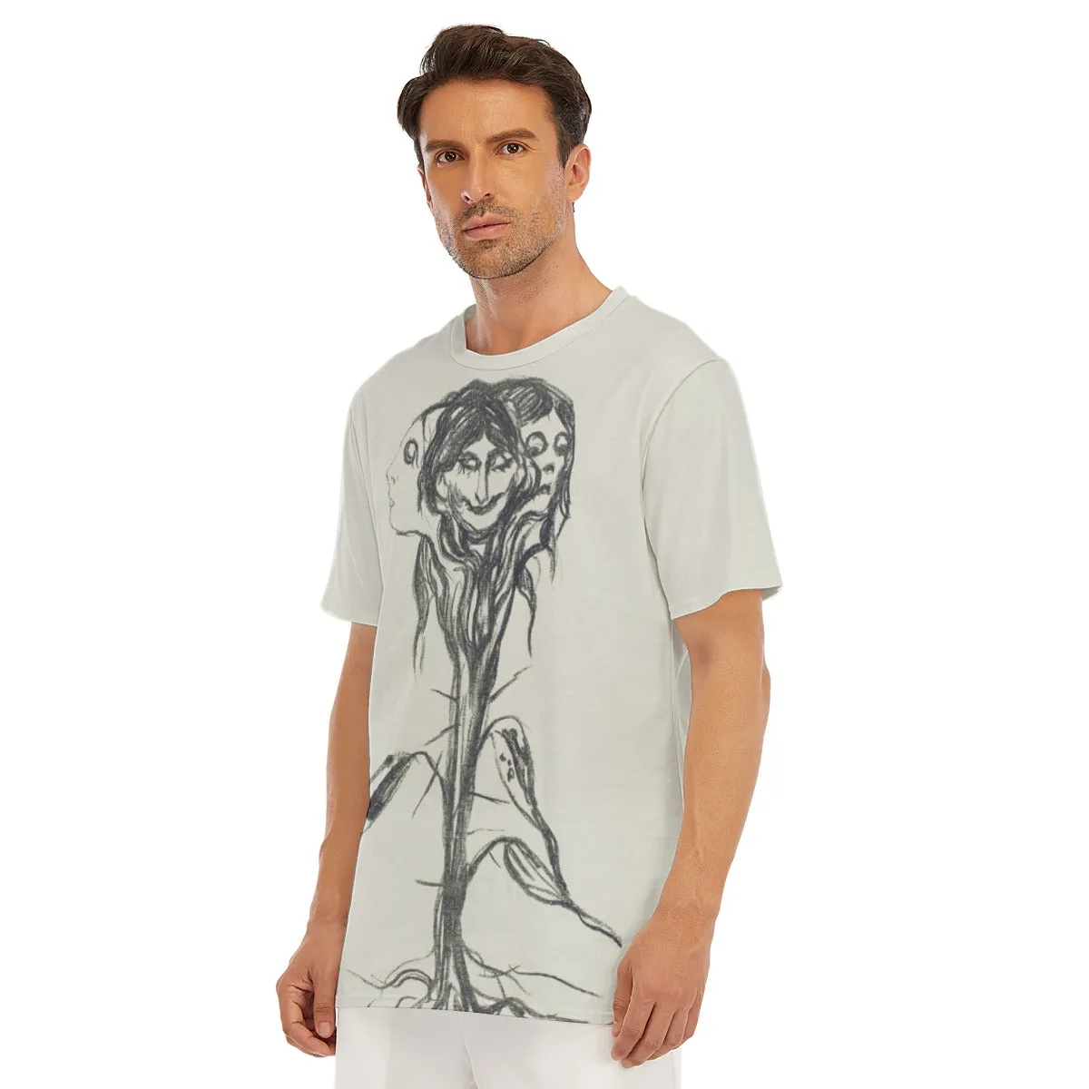 Vignette Amaryllis by Edvard Munch T-Shirt - Image 6