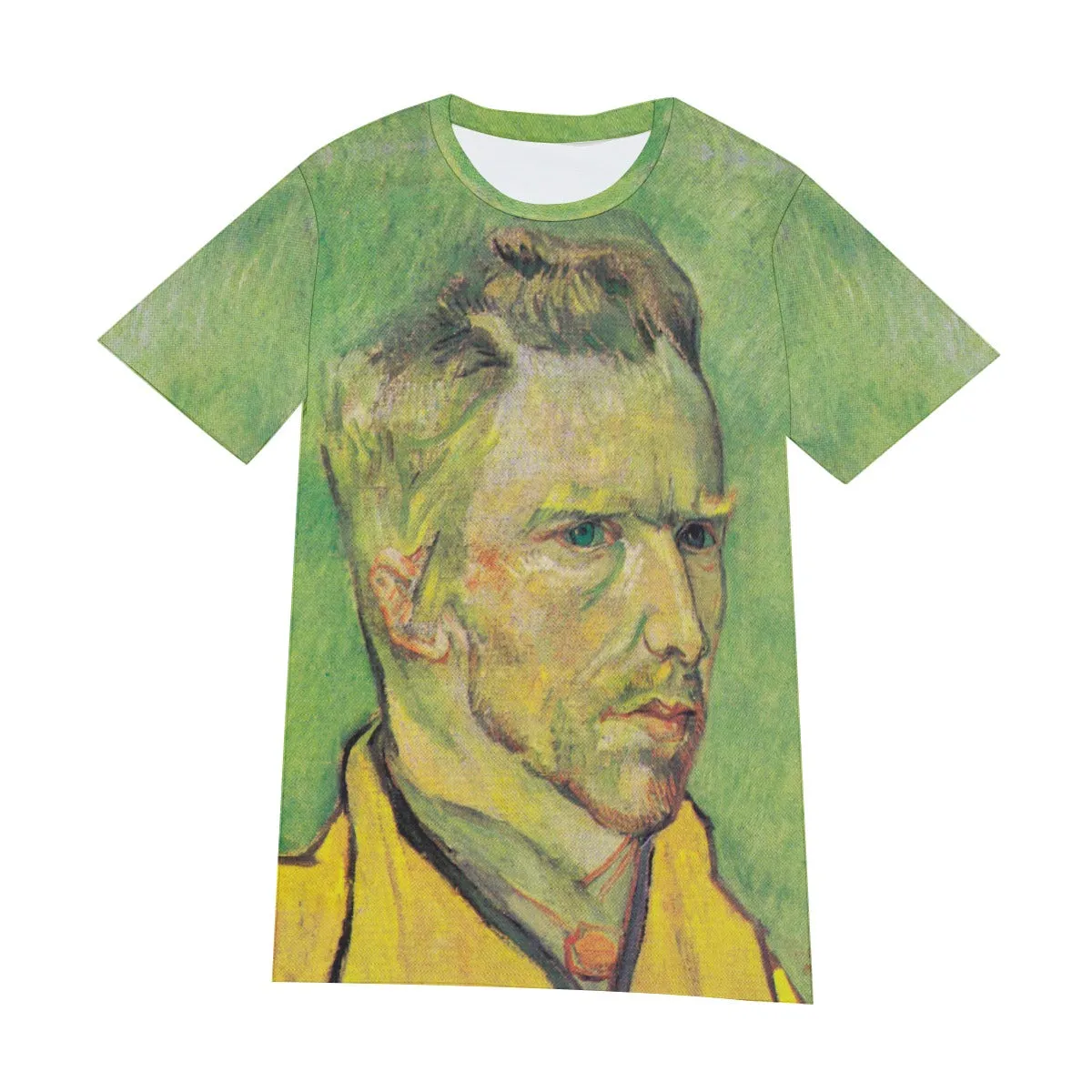 Vincent van Gogh's Self-Portrait on Green T-Shirt