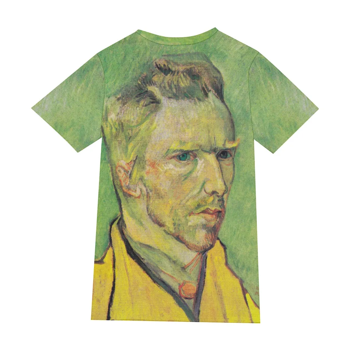 Vincent van Gogh's Self-Portrait on Green T-Shirt - Image 2