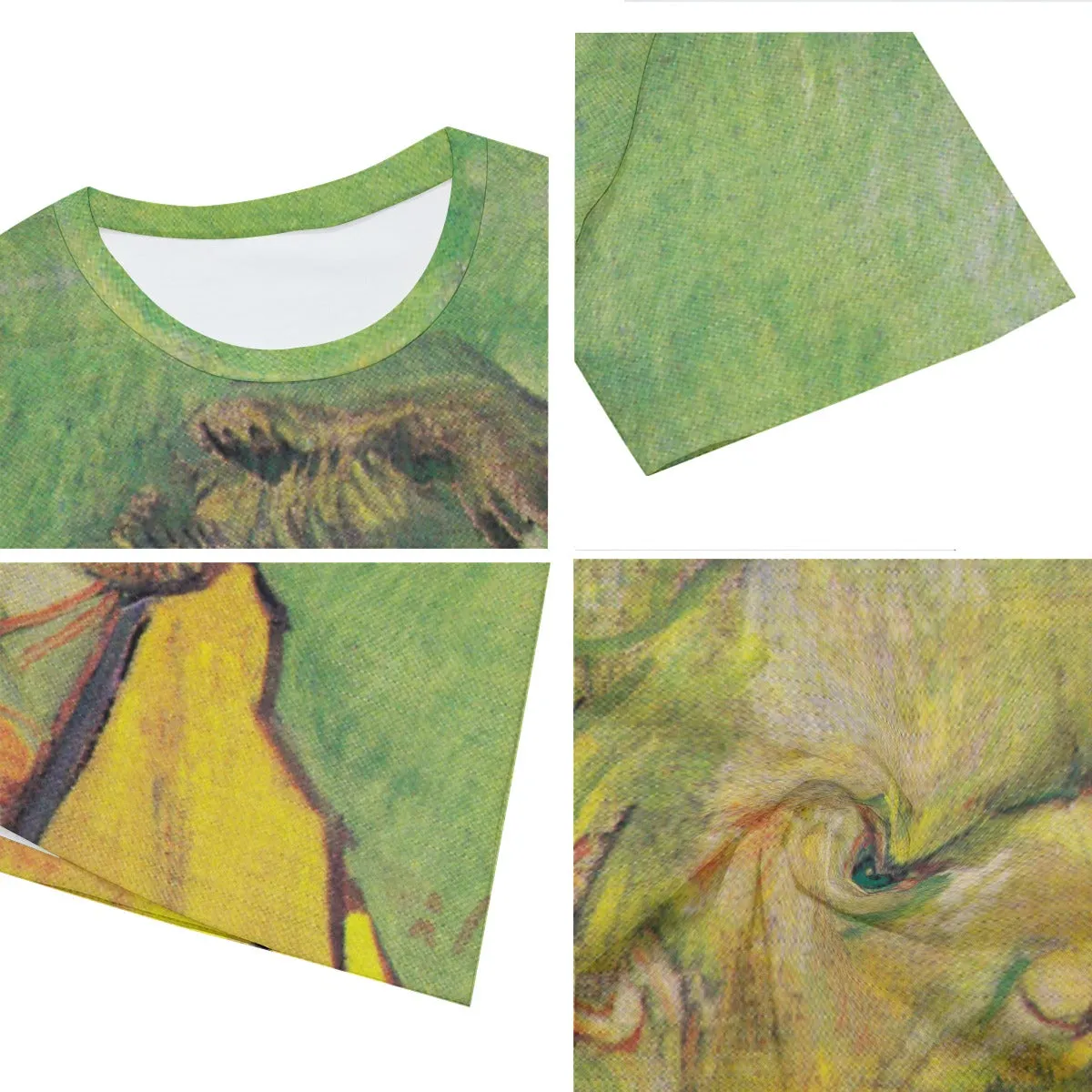 Vincent van Gogh's Self-Portrait on Green T-Shirt - Image 3