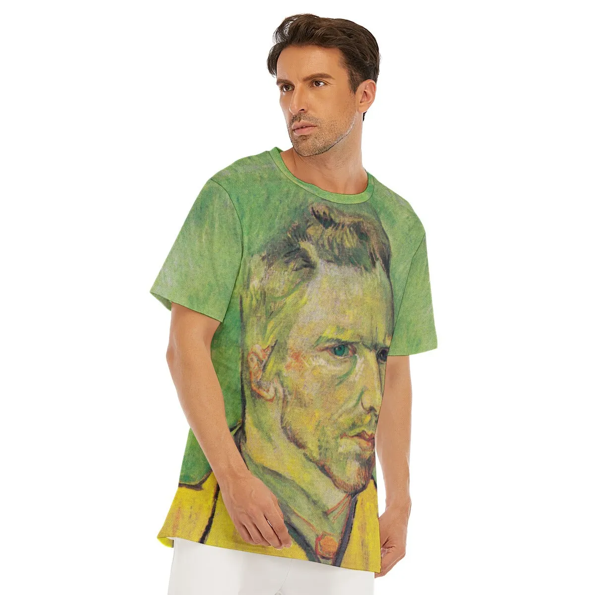 Vincent van Gogh's Self-Portrait on Green T-Shirt - Image 5
