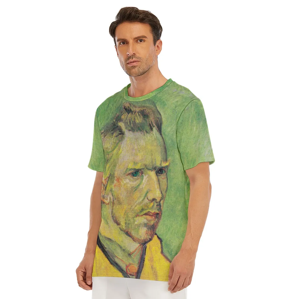 Vincent van Gogh's Self-Portrait on Green T-Shirt - Image 6
