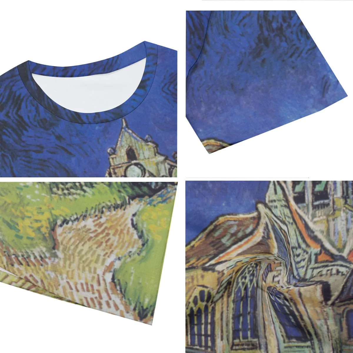 Vincent van Gogh's The Church at Auvers T-Shirt - Image 3