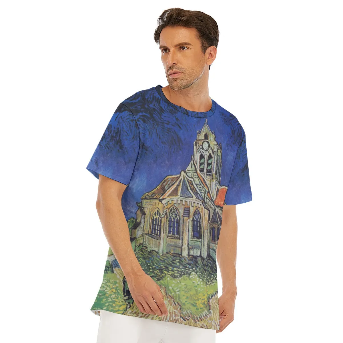 Vincent van Gogh's The Church at Auvers T-Shirt - Image 5