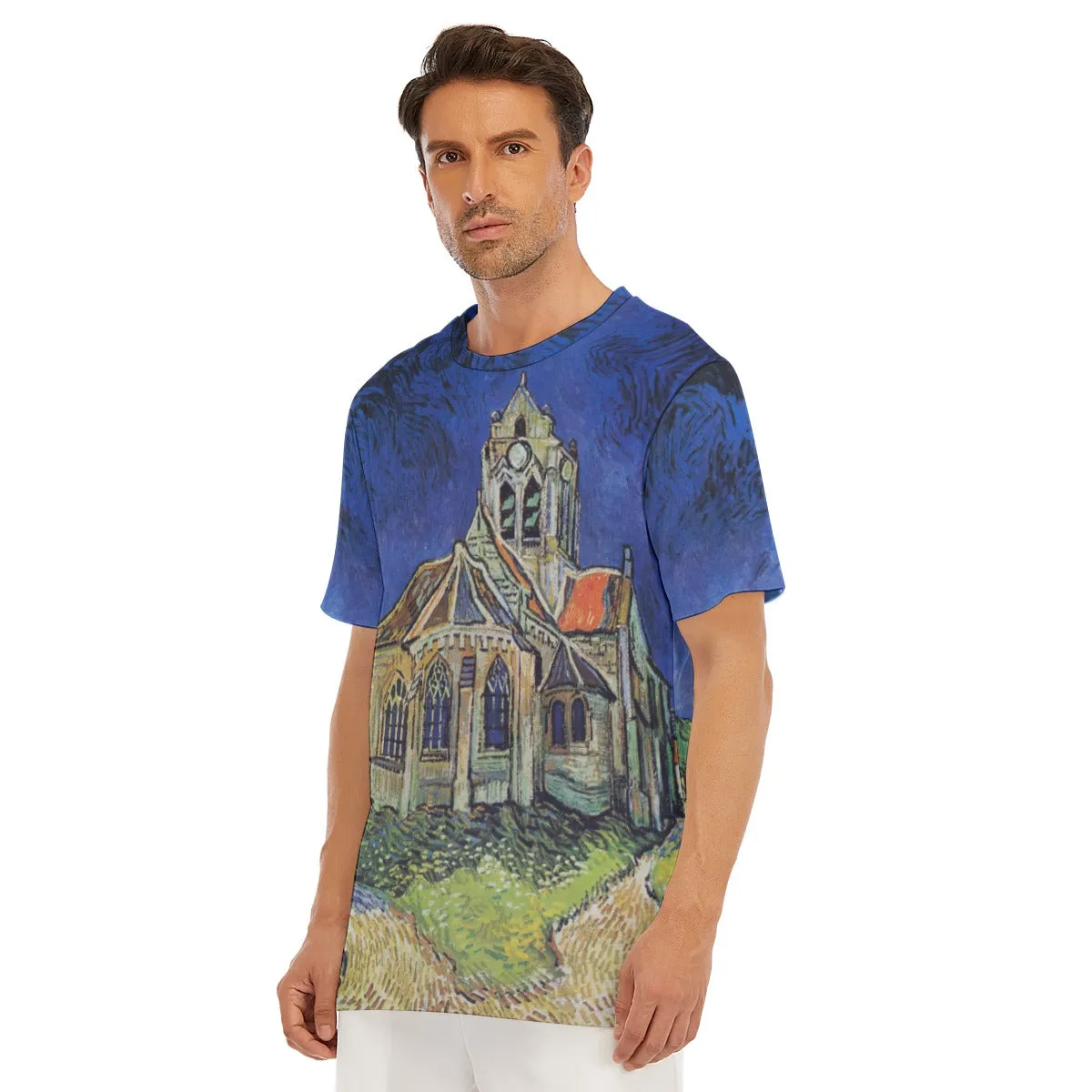 Vincent van Gogh's The Church at Auvers T-Shirt - Image 6