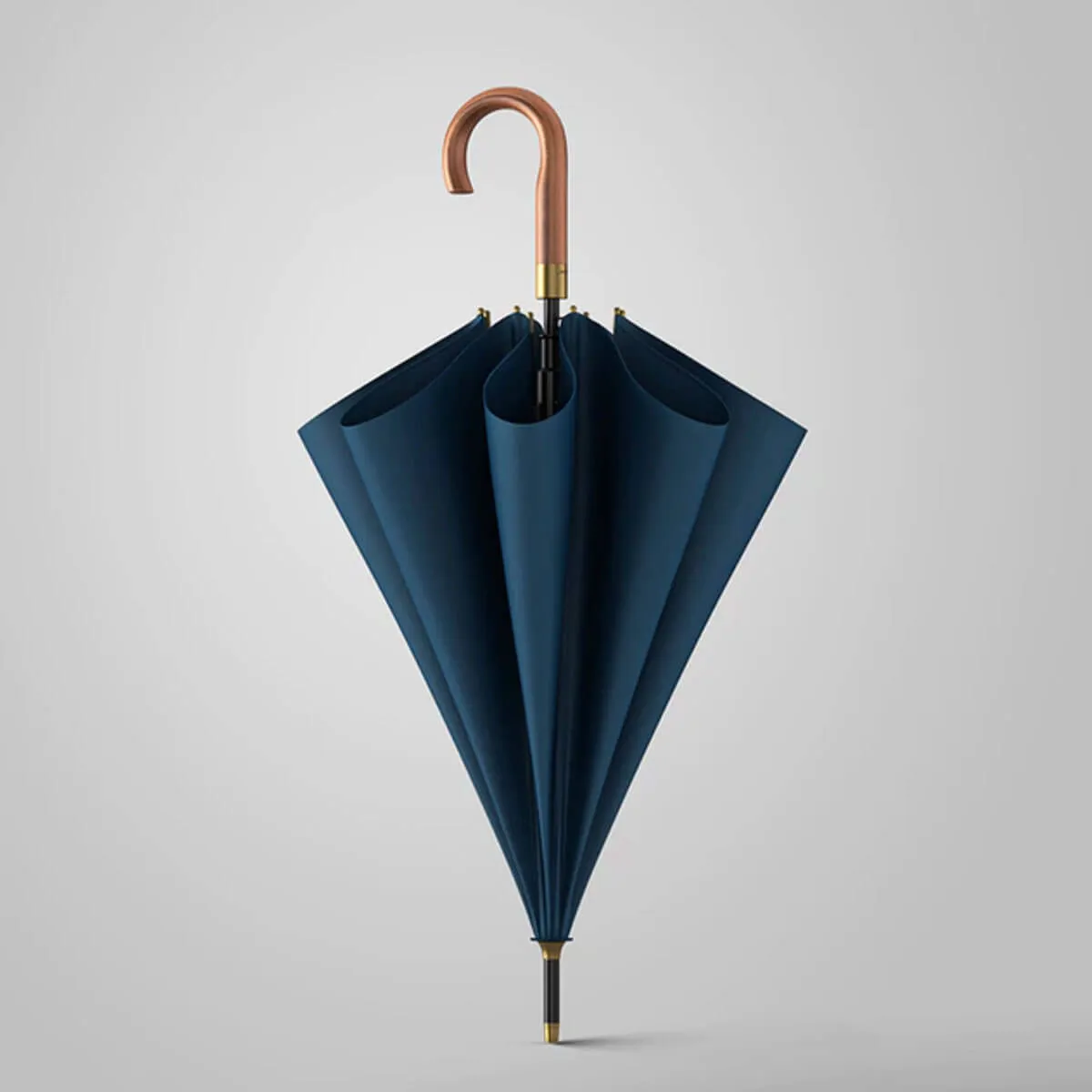 Vintage Wooden Long Business Umbrella - Image 10