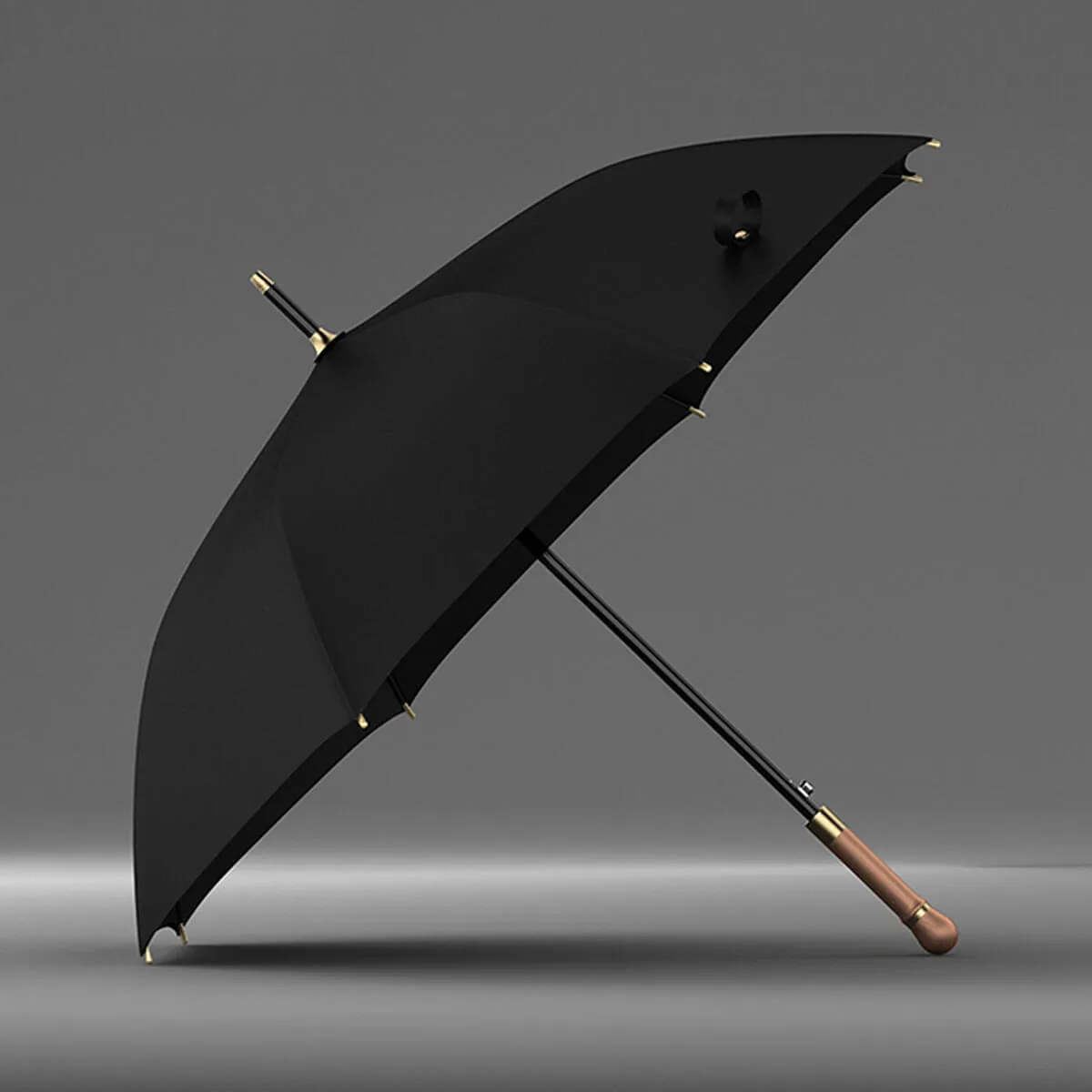 Vintage Wooden Long Business Umbrella - Image 13