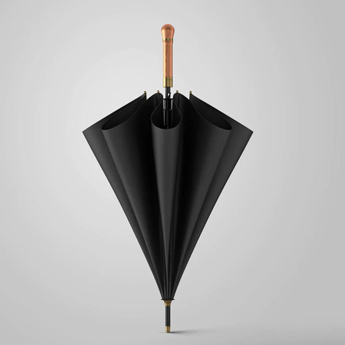 Vintage Wooden Long Business Umbrella - Image 14