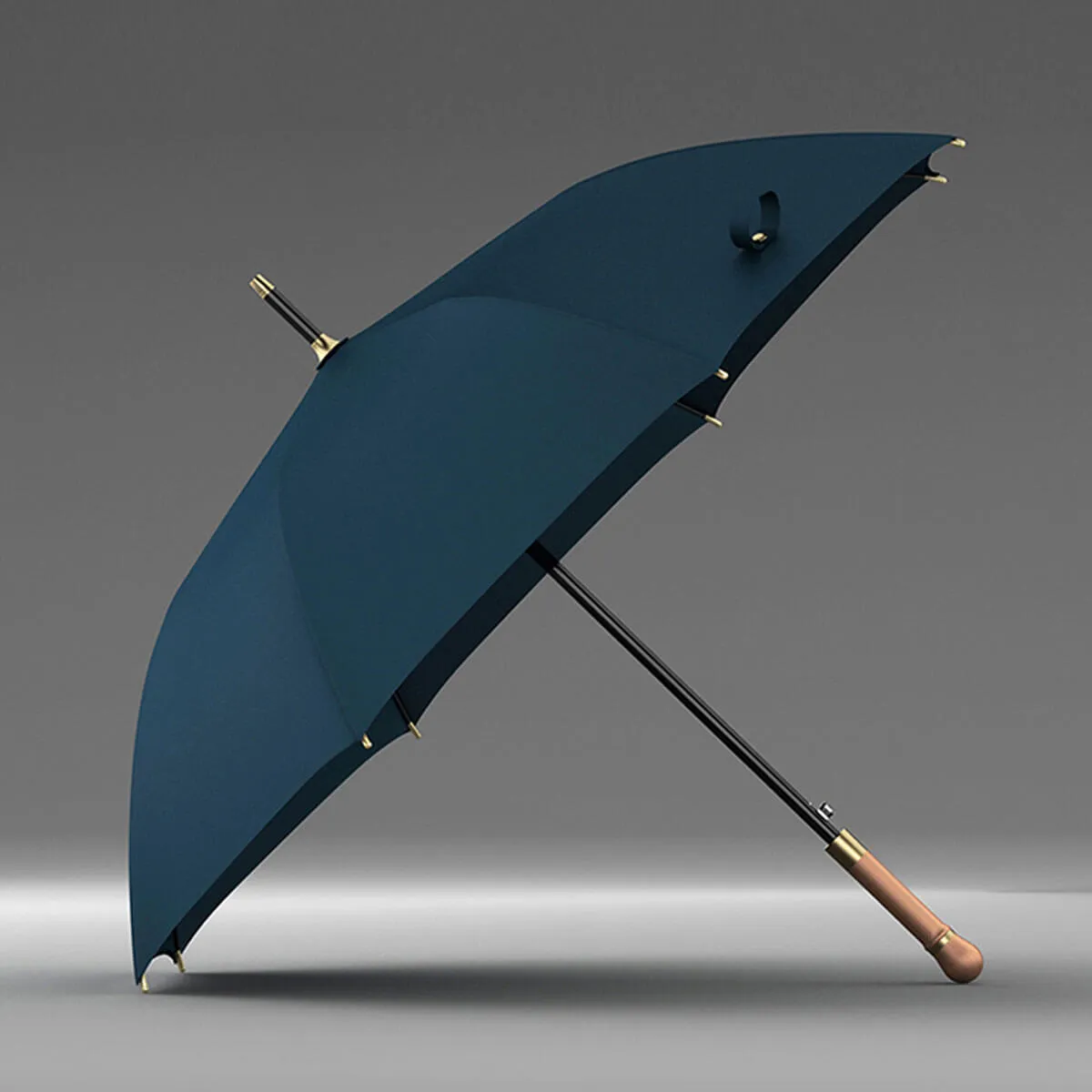 Vintage Wooden Long Business Umbrella - Image 16