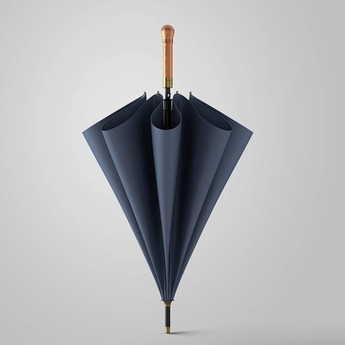 Vintage Wooden Long Business Umbrella - Image 17