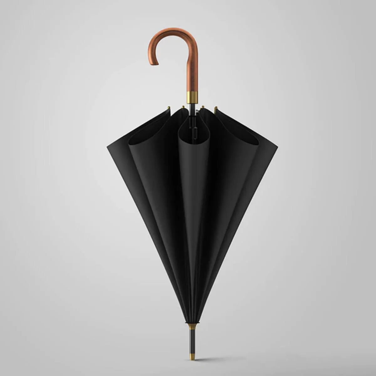 Vintage Wooden Long Business Umbrella - Image 6