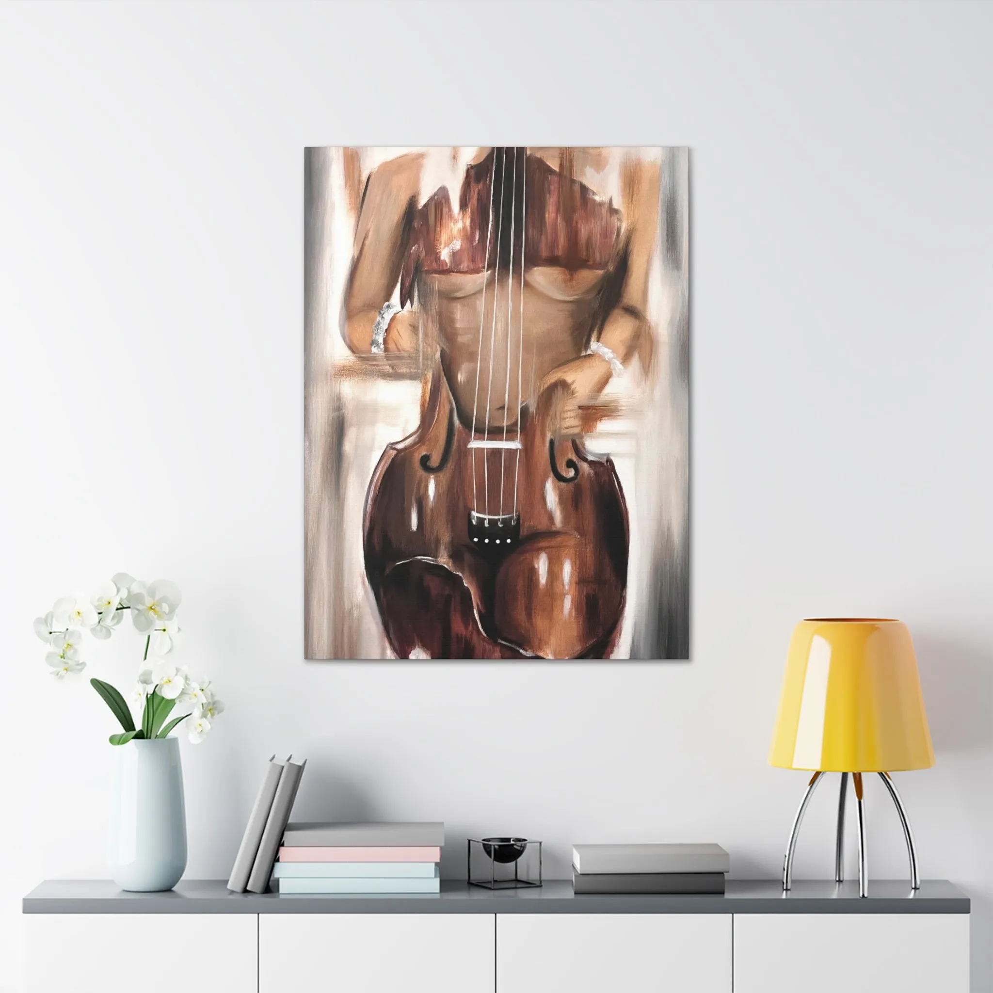 Violin Abstract Painting Elegant Woman Canvas Gallery Wraps - Image 10