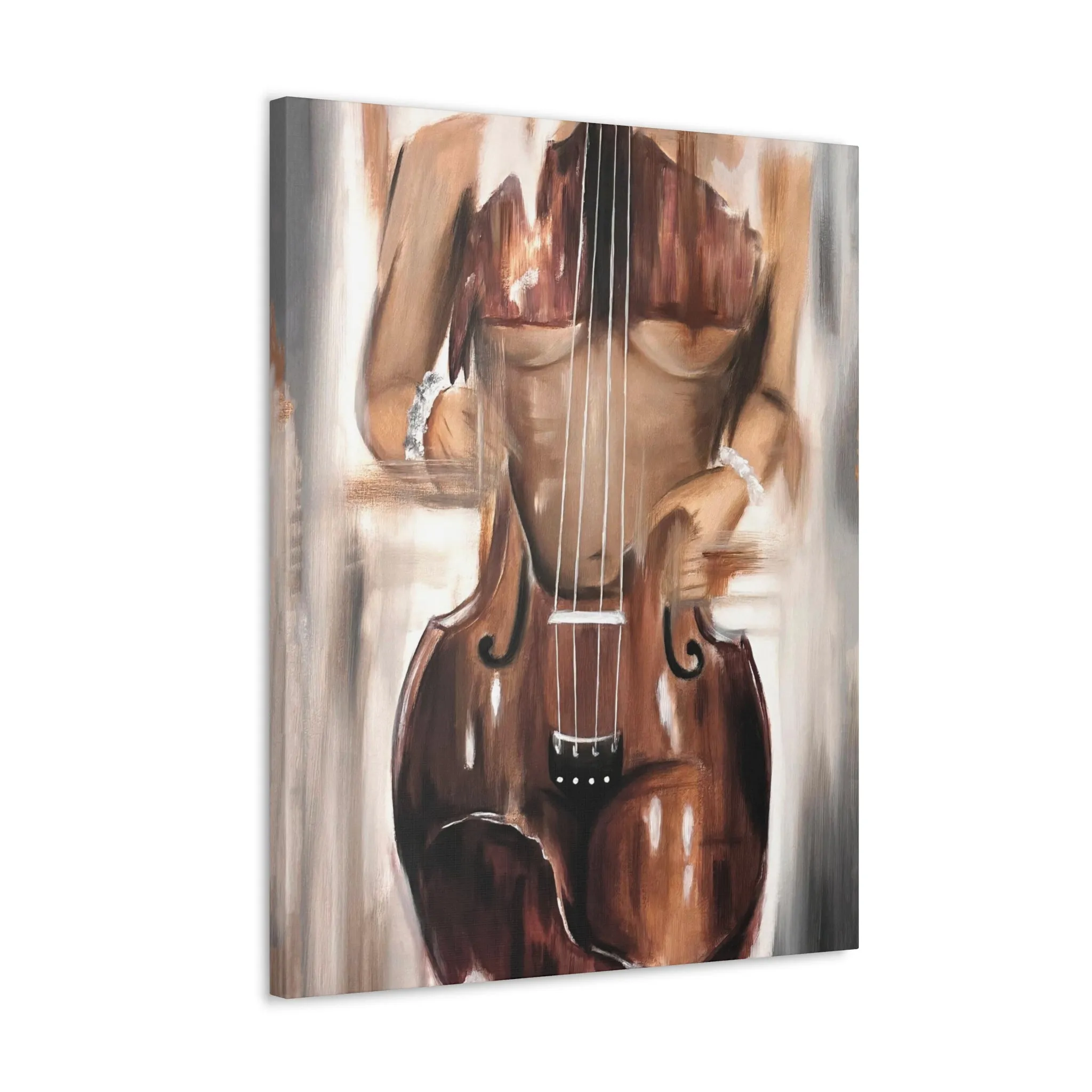 Violin Abstract Painting Elegant Woman Canvas Gallery Wraps - Image 5