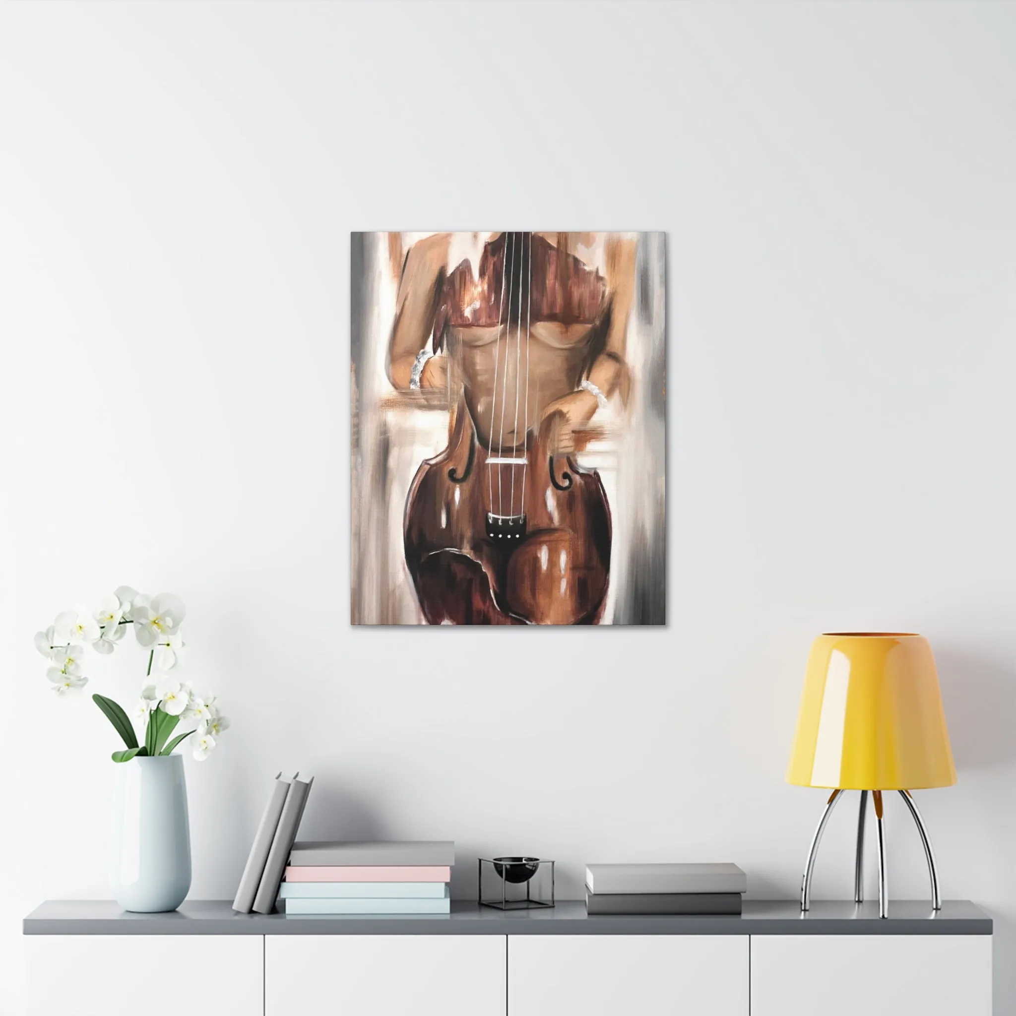 Violin Abstract Painting Elegant Woman Canvas Gallery Wraps - Image 6