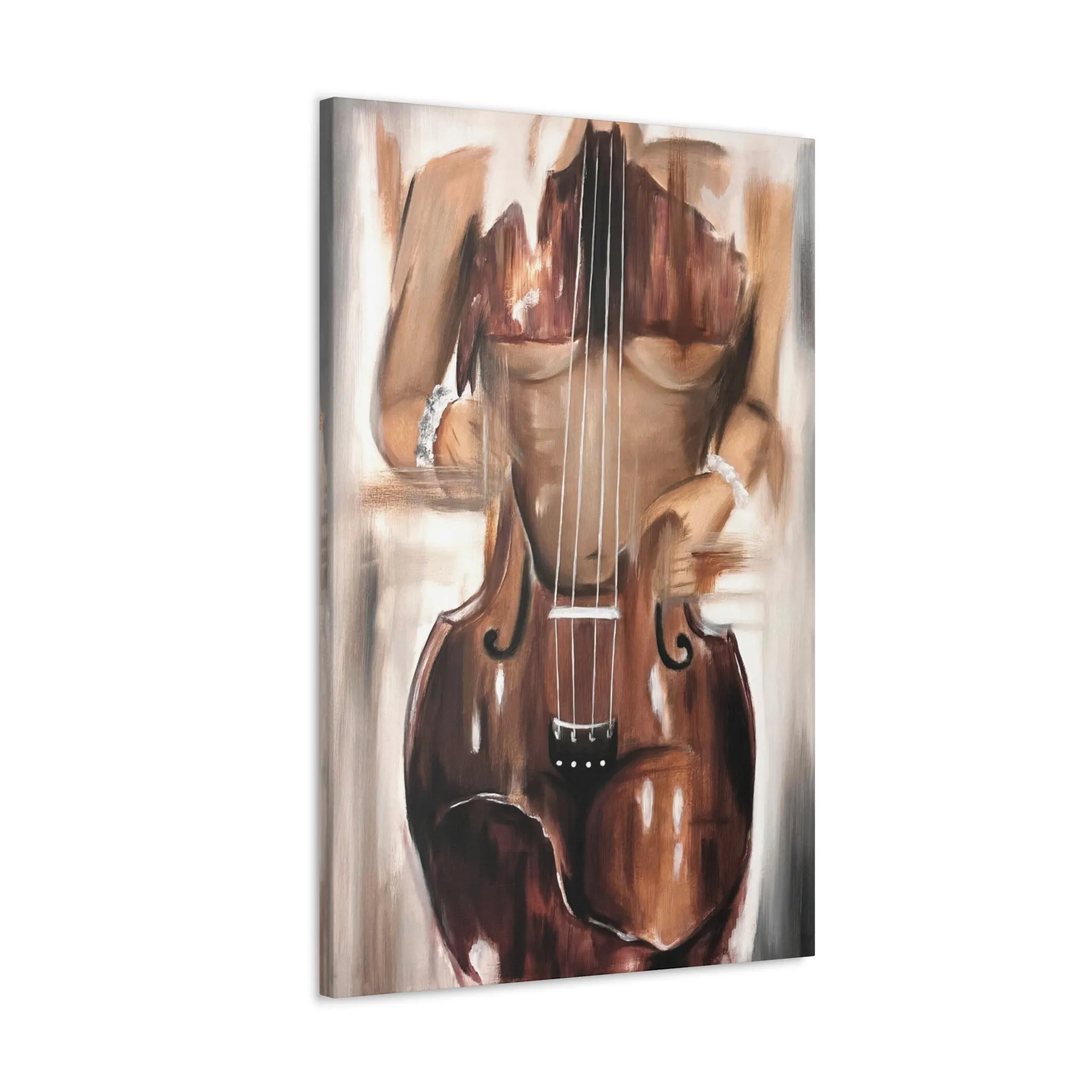 Violin Abstract Painting Elegant Woman Canvas Gallery Wraps - Image 7