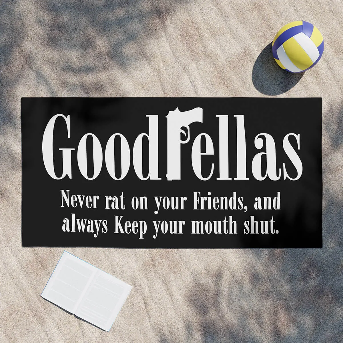 We are Goodfellas Wise and Smart Mobsters Beach Towel - Image 4