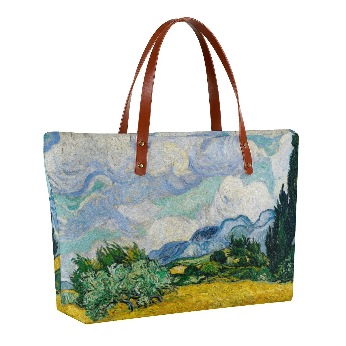 Wheat Field with Cypresses Van Gogh Tote Bag - Image 2