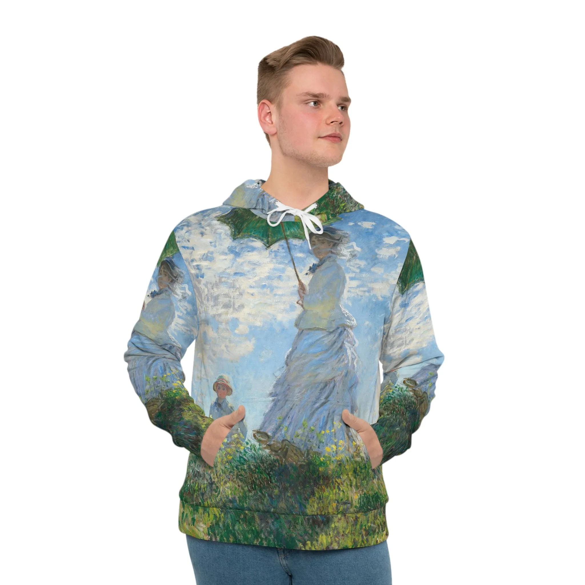 Woman with a Parasol Claude Monet Hoodie - Image 3