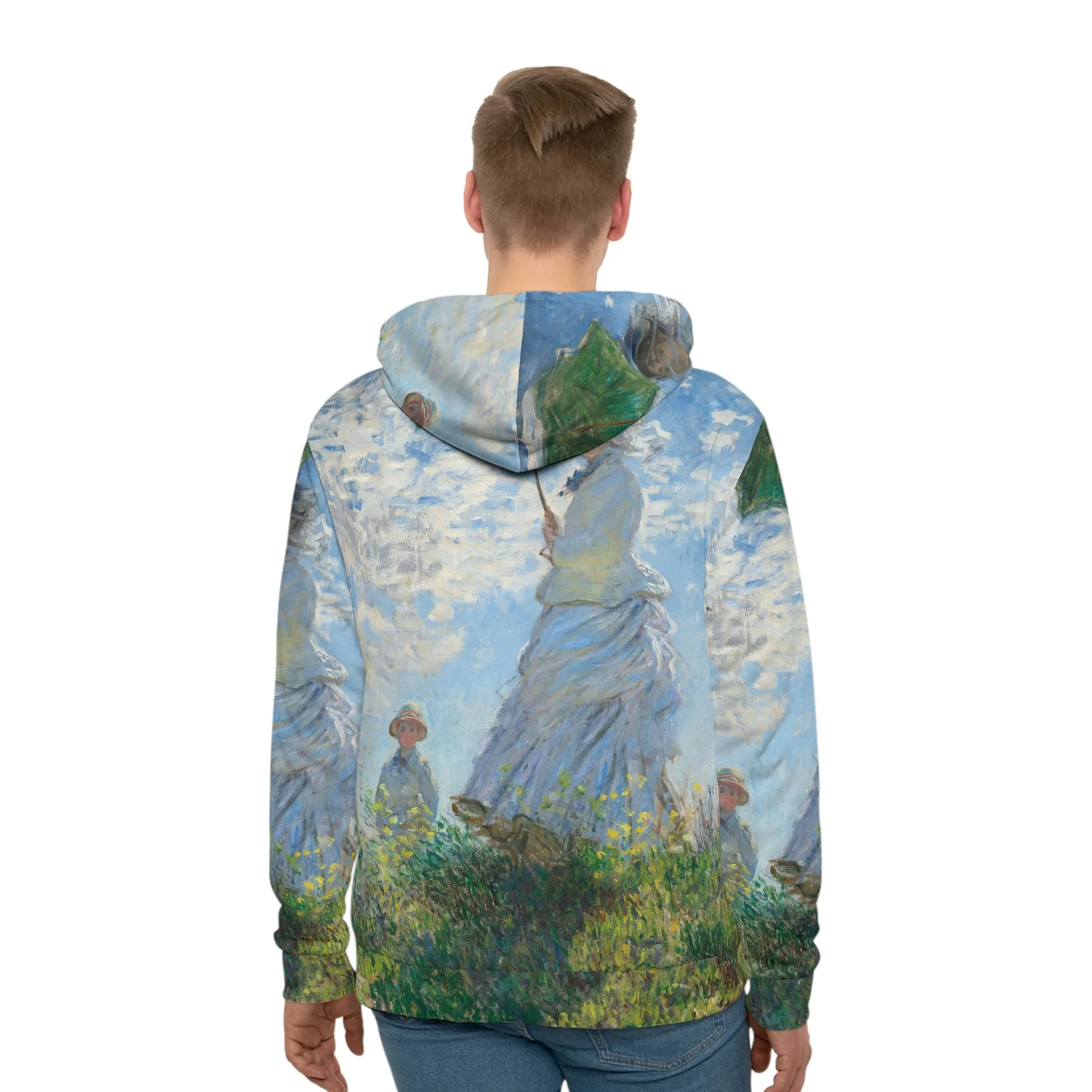 Woman with a Parasol Claude Monet Hoodie - Image 4